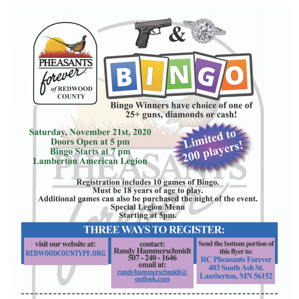 Gun & Diamond Bingo at Lamberton American Legion Redwood County