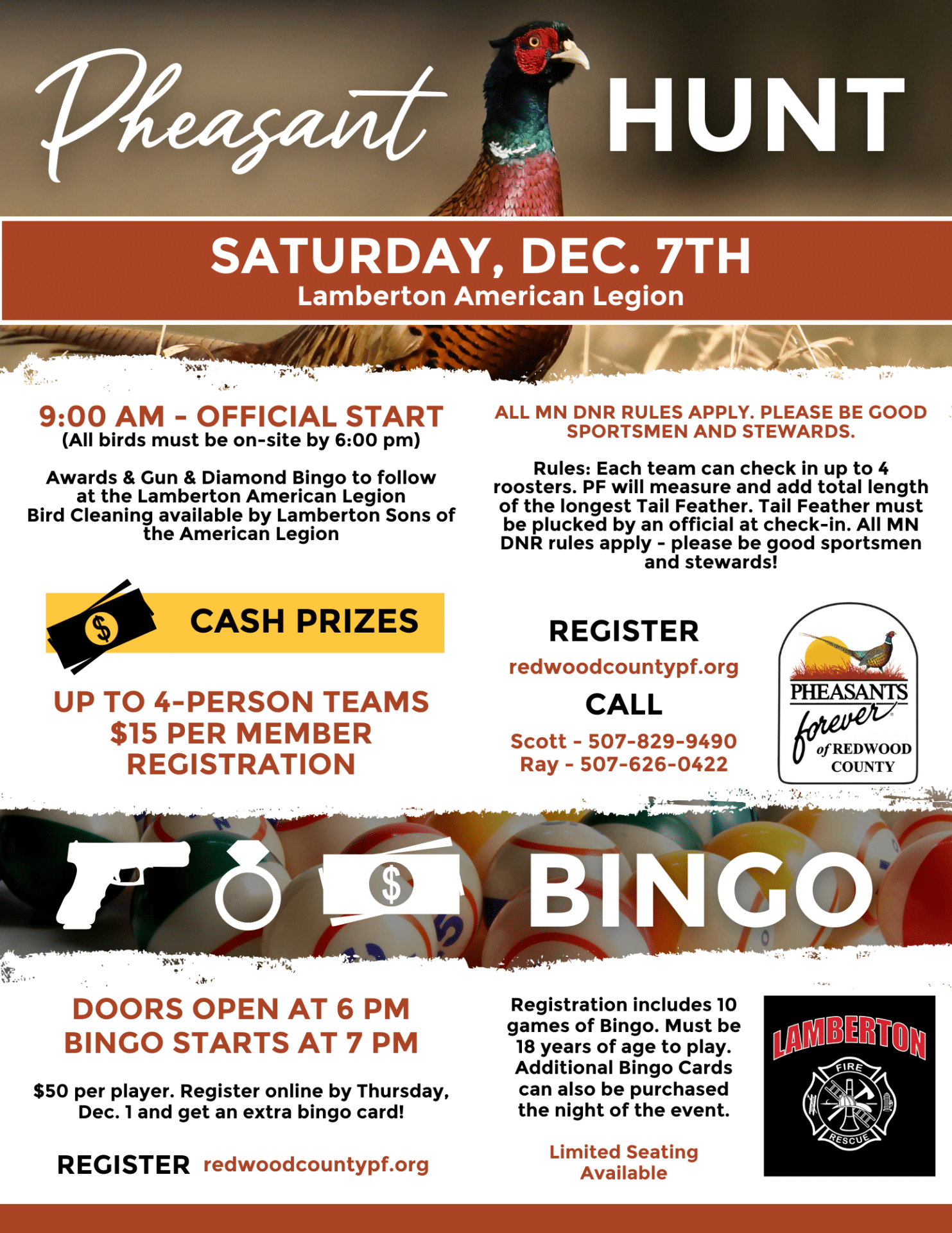 2024 Pheasant Hunt & Gun Bingo